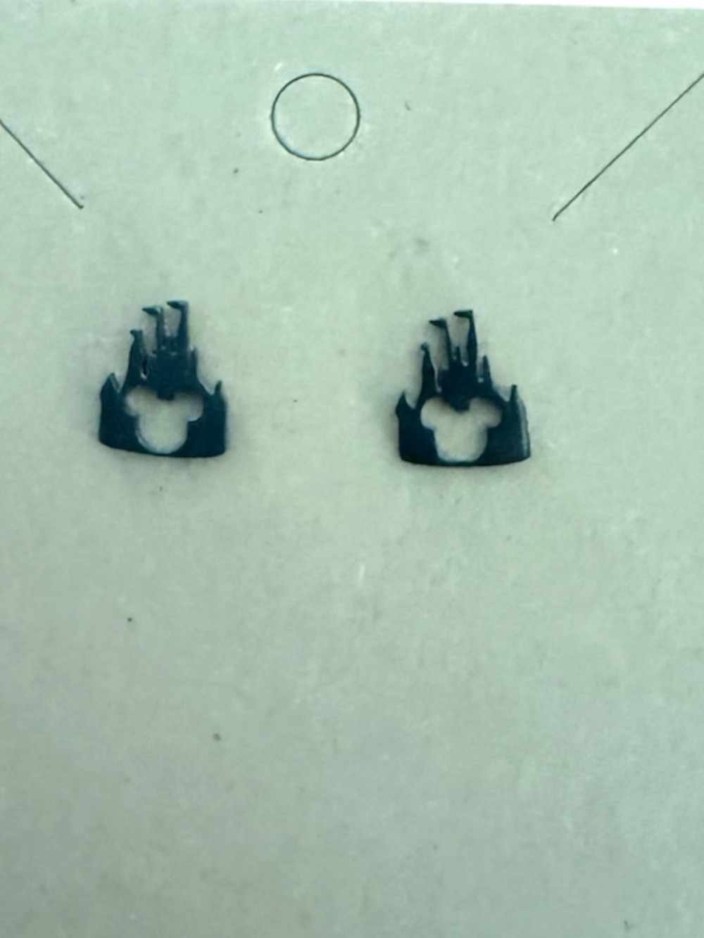 Disney Castle Earrings with Mickey Cutout - Choose 1 - Picture 2 of 3